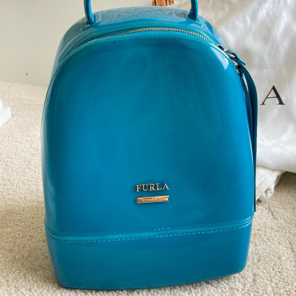 Furla PVC blue backpack